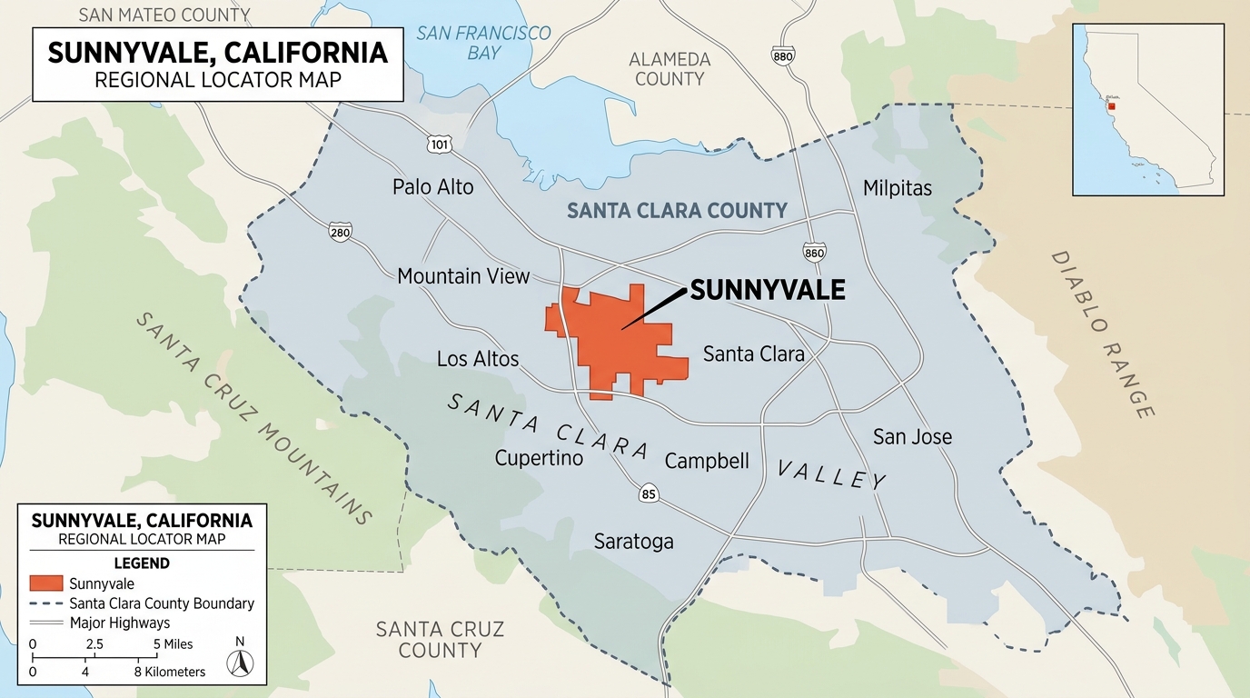 Sunnyvale in the Santa Clara Valley